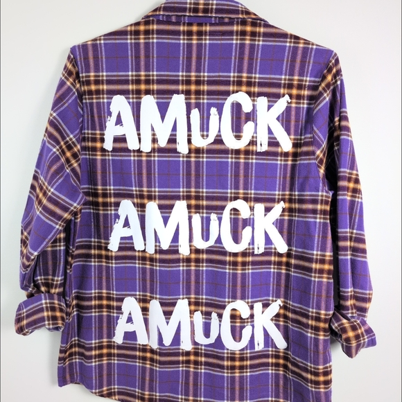 Cakeworthy Tops - Cakeworthy Hocus Pocus purple plaid flannel shirt Disney - Large